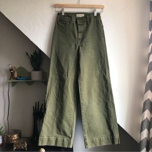 Madewell High Waisted Wide Leg Button Up Emmett Pants